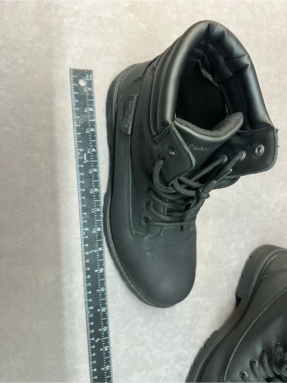 Nautica Men's Black Lace-Up Ankle Boots